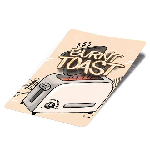 Gebrannte Toast-Mylar-Taschenetiketten – nur Etiketten