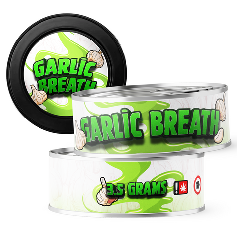 Garlic Breath 3.5g Self Seal Tins - DC Packaging Custom Cannabis Packaging