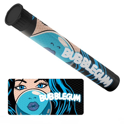 Bubble Gum Pre Roll Tubes - Pre Labelled