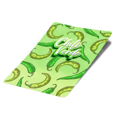 Chili Verde Mylar Bag Labels - Labels only - DC Packaging Custom Cannabis Packaging