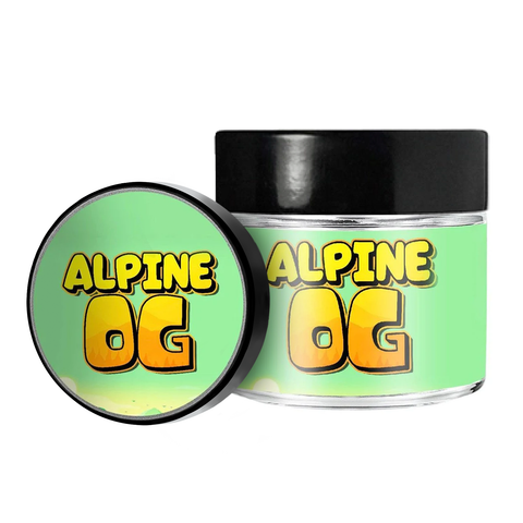 Alpine OG 3.5g/60ml Glass Jars - Pre Labelled
