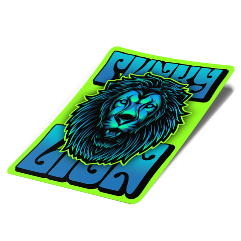Funky Lion Mylar Bag Labels - Labels only - DC Packaging Custom Cannabis Packaging