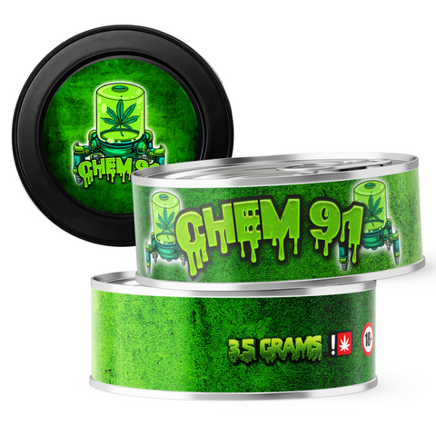 Chem 91 3.5g Self Seal Tins - DC Packaging Custom Cannabis Packaging