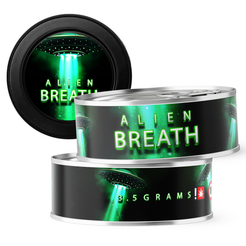 Alien Breath 3.5g Self Seal Tins - DC Packaging Custom Cannabis Packaging