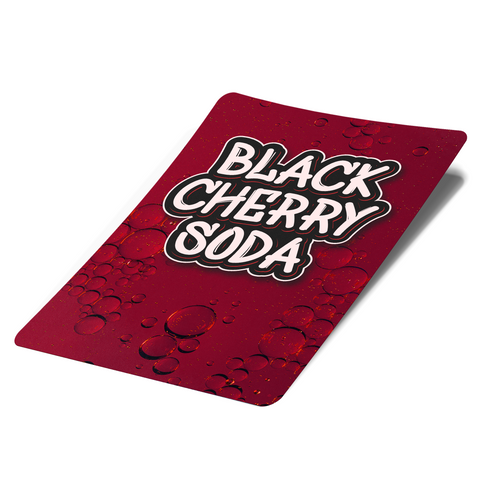 Black Cherry Soda Mylar Bag Labels - Labels only - DC Packaging Custom Cannabis Packaging