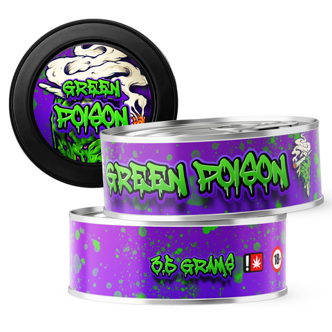 Green Poison 3.5g Self Seal Tins