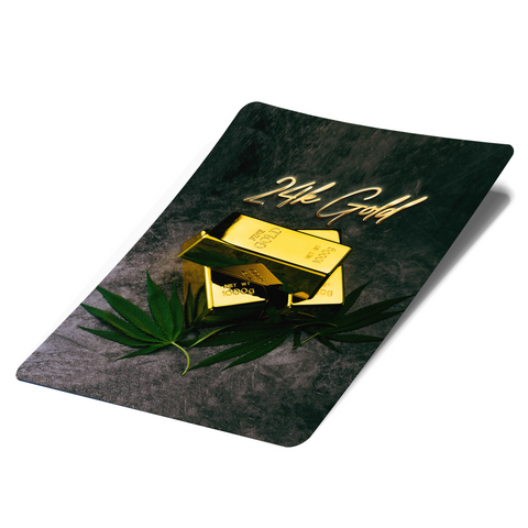 24k Gold Mylar Bag Labels - Labels only - DC Packaging Custom Cannabis Packaging