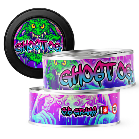 Ghost OG 3.5g Self Seal Tins - DC Packaging Custom Cannabis Packaging