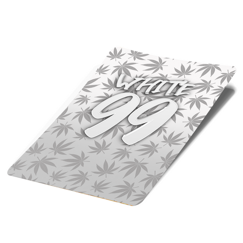 White 99 Mylar Bag Labels - Labels only - DC Packaging Custom Cannabis Packaging