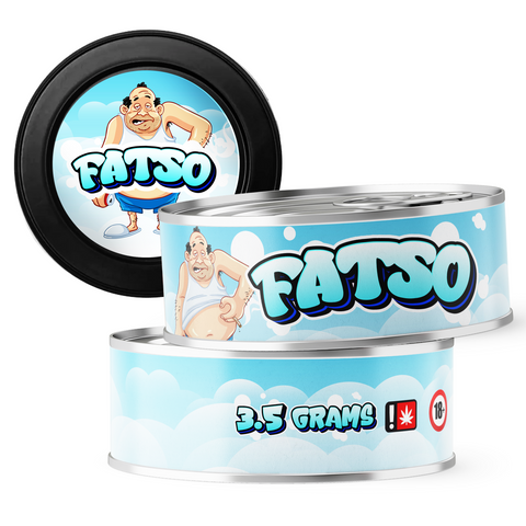 Fatso 3.5g Self Seal Tins - DC Packaging Custom Cannabis Packaging