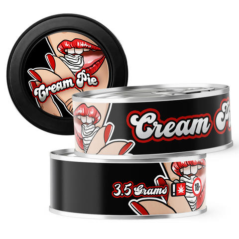 Cream Pie 3.5g Self Seal Tins - DC Packaging Custom Cannabis Packaging