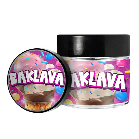Baklava 3.5g/60ml Glass Jars - Pre Labelled
