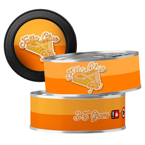 Jaffa Glue Pie 3.5g Self Seal Tins - DC Packaging Custom Cannabis Packaging