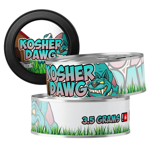 Kosher Dawg 3.5g Self Seal Tins - DC Packaging Custom Cannabis Packaging
