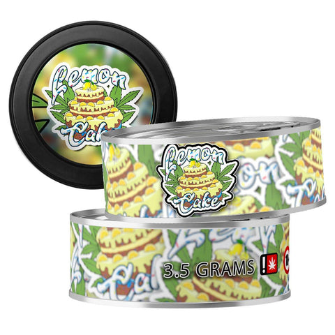 Lemon Cake 3.5g Self Seal Tins - DC Packaging Custom Cannabis Packaging