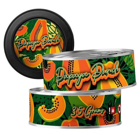 Papaya Punch 3.5g Self Seal Tins - DC Packaging Custom Cannabis Packaging