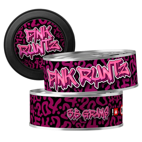 Pink Runtz 3.5g Self Seal Tins - DC Packaging Custom Cannabis Packaging