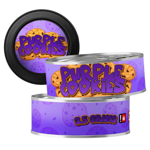 Purple Cookies 3.5g Self Seal Tins - DC Packaging Custom Cannabis Packaging