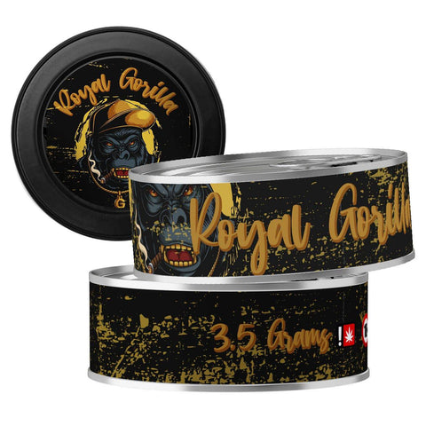 Royal Gorilla 3.5g Self Seal Tins - DC Packaging Custom Cannabis Packaging