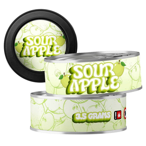 Sour Apple 3.5g Self Seal Tins - DC Packaging Custom Cannabis Packaging