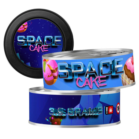 Space Cake 3.5g Self Seal Tins - DC Packaging Custom Cannabis Packaging